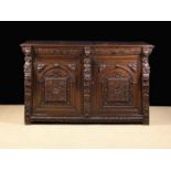 A Large 17th Century Oak Flemish Cupboard.