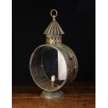 A Large 19th Century Sheet Brass Candle Lantern.