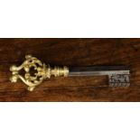 A Fabulous Late 17th Century French Gilt Bronze & Iron Key.