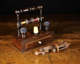 A 19th Century Rosewood Sewing Companion Stand & A Silk Winder.