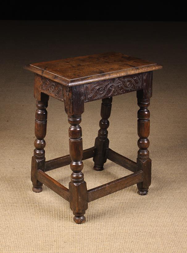 A 17th Century Oak Joint Stool.