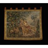An 18th Century Tapestry Wall Hanging depicting a Romantic Scene with a couple,