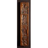 An 18th/19th Century Treen Gingerbread Mould carved on both sides with four images and measuring