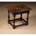 A Good 17th Century Joined Oak Low Table/Stool, Circa 1680.