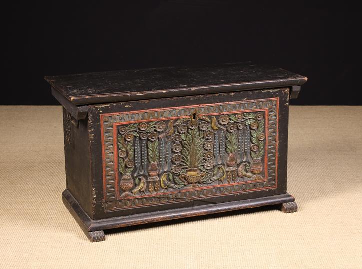 A Delightful 18th Century Friesland Folk Art Coffer of rectangular boarded form, - Image 2 of 3