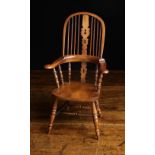 A Delightful Yew-wood Apprentice Piece: A Miniature Windsor Armchair.