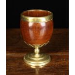 An Early 19th Century Lignum Vitae Goblet with brass mounts.
