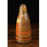 A 19th Century Painted Wooden Russian Folk Art Babushka Skittle, 7½" (19 cm) high.