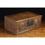 A Good Oak 17th Century Boarded Oak Desk Box of fine colour & patination.