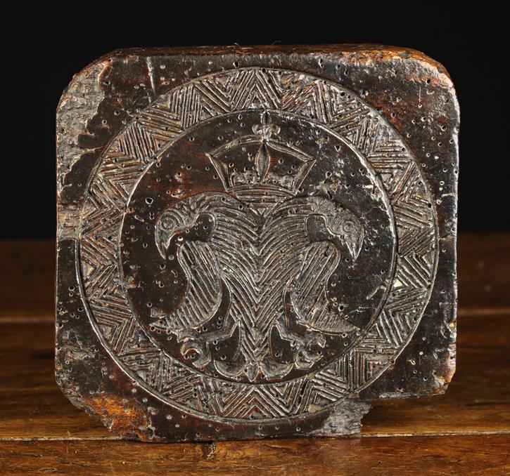 A 17th Century Chip Carved Double Sided German Springerle Mould.