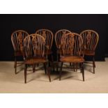 A Set of Six 19th Century Wheel-back Windsor Chairs comprising of two armchairs and four side