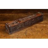An 18th Century Folk Art Boarded Box of long rectangular form, probably for pen & ink.