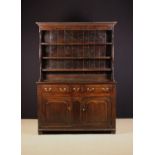 A Fine 18th Century Oak Welsh Dresser & Rack attributed to Denbighshire of rich colour and