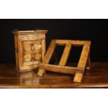 A Rustic Scumbled Pine Alms Box & A Late Medieval Ash Book Rest.