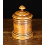A 19th Century Turned Fruitwood Tobacco Jar & Cover.