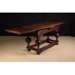 A Fine 17th Century Dutch Oak Draw-leaf Table.