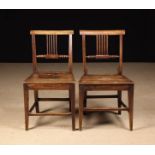 A Pair of 19th Century Oak & Elm Country Dining Chairs.