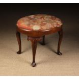 A Queen Anne Style Walnut Stool, 19th Century.