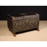 A Large Late 17th/Early 18th Century Leather Clad Marriage Chest richly decorated with studded