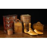 A Pair of Vintage Beechwood Shoe Lasts with hinged heels, approx 9" (23 cm) in length,