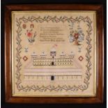 A Large Victorian Sampler; Susan Taylor's Work Aged 11 1845,