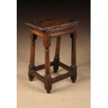 A 17th Century Oak Joint Stool.