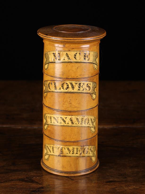 A Fine 19th Century Four-tier Turned Boxwood Spice Tower. - Image 2 of 2