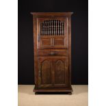 A Tall 18th Century Continental Joined Oak Cupboard.