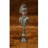 A Rare Iron Pipe Tamper cast with a caricature bust of Arthur Wellesley,