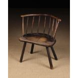 A Small 19th Century Child's Rustic Comb-back Armchair.