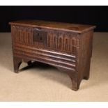 A Small Boarded Oak Coffer.