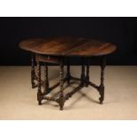 A Good 17th Century English Joined Oak Gateleg Table.