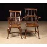 Two Late 18th/Early 19th Century Comb-back Windsor Armchairs.