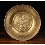 A 17th Century Brass Alms Dish.