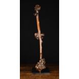 A Rustic Shillelagh with clumps of knobbly burr malformations, 27" (68.5 cm) in length.