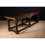 A Handsome, Dated Charles II Joined Oak Refectory Table.