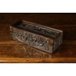 An 18th Century Carved Ebony Box of rectangular form.