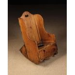 A 19th Century Boarded Child's Rocking Commode Chair (A/F).