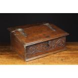 A 17th Century Boarded Oak Writing Box of rich colour & patination.