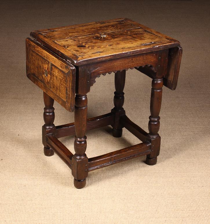 An Unusual 17th Century Inlaid Oak Tavern or Gaming Table.