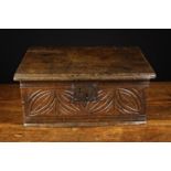 A Boarded Oak Bible Box of rectangular form, rich colour & patination.