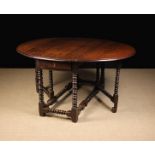 A Good Charles II Oak Gateleg Table, Circa 1680, of rich colour and patination.