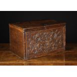 A Delightful 18th Century Boarded Oak Box of rectangular form.