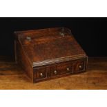 A Fabulous Queen Anne Period Burr Elm Writing Box of deep rich colour & patination.