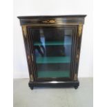 A Victorian ebonised pier cabinet with ormulu mounts, 108cm tall x 76cm x 32cm