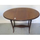 An Edwardian inlaid Pembroke table, 69cm tall x 55cm x 85cm