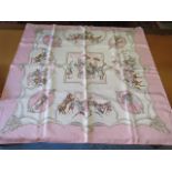 A Hermes les Chevaux Des Empereurs Moghols scarf, 188cm x 88cm, boxed, in good condition