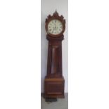A 19th century Scottish mahogany 8 day double weight longcase clock with a 12 1/2" circular dial