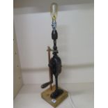An interesting industrial style hand drill lamp, 68cm tall, PAT tested and working