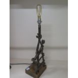 An interesting industrial style spanner lamp, 66cm tall, PAT tested and working